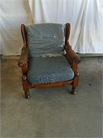 Solid wood frame vintage chair