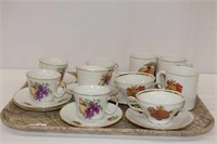 Assorted Lot Of 5 West German Cups & Saucers
