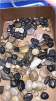 Flat of polished rocks