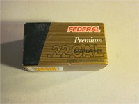 Box of Federal Premium .22 Win Mag