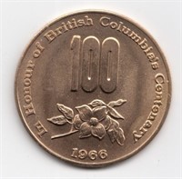 1966/1967 BC Centennial Medal