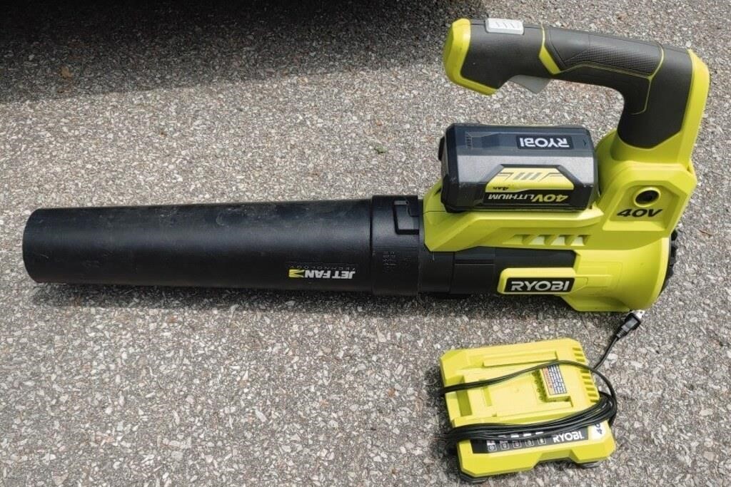 Ryobi 40V Leaf Blower With Battery & Charger