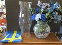 Large Crackle Vase, Hurricane & Swedish Flag