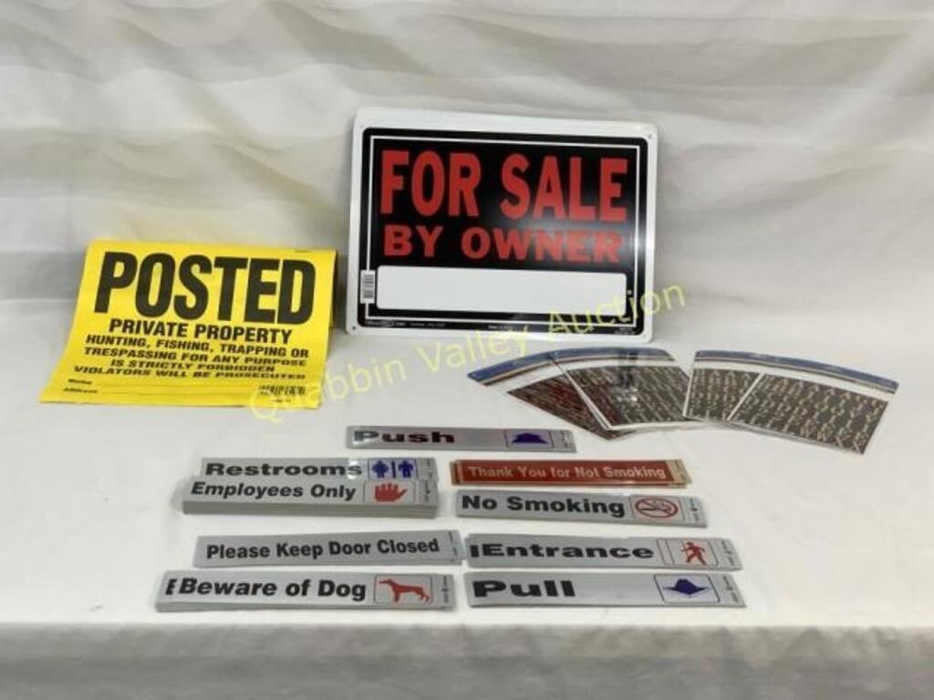 LOT OF ASSORTED SIGNS