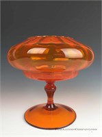 Orange Art Glass Dish