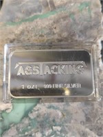 AG Stacking 1 Troy Oz Fine .999 Silver Flasher