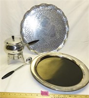 Reed & Barton Silver Plated Tray, Puralum Fondue