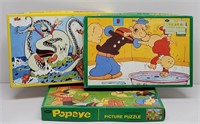 (3) Popeye Puzzles by Jaymar King Features