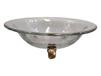 Fruit Bowl with Gold Legs