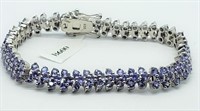 $1200 S/Sil Tanzanite Bracelet