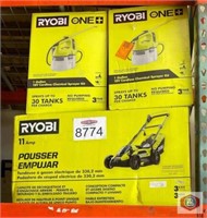 3 pcs mix RYOBI; mix RYOBI chemical sprayer and