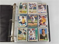 BINDER FULL OF ASSORTED BASEBALL CARDS