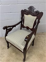 Late Victorian Mahogany Armchair