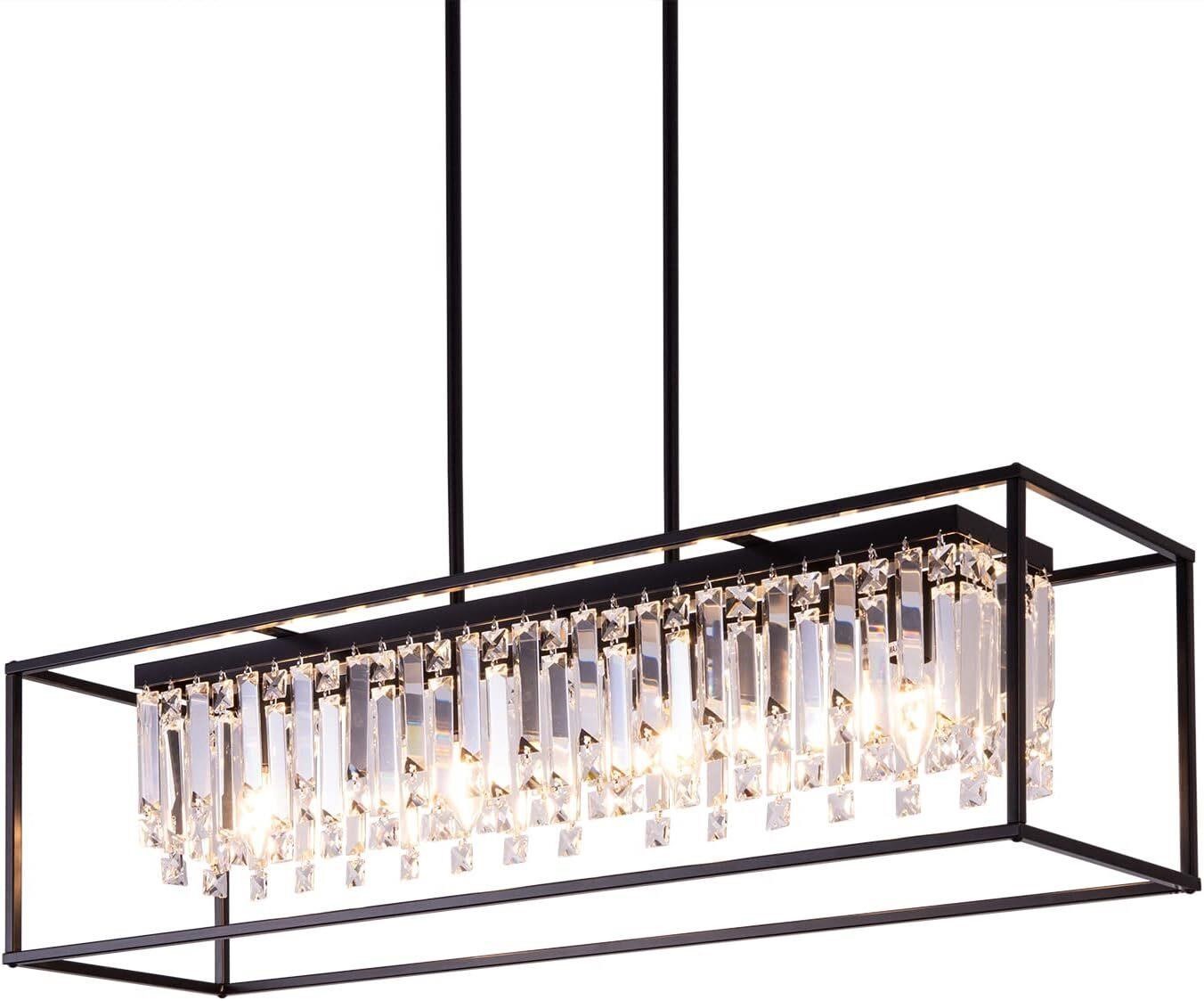 Wellmet Farmhouse Chandelier  K9 Crystal