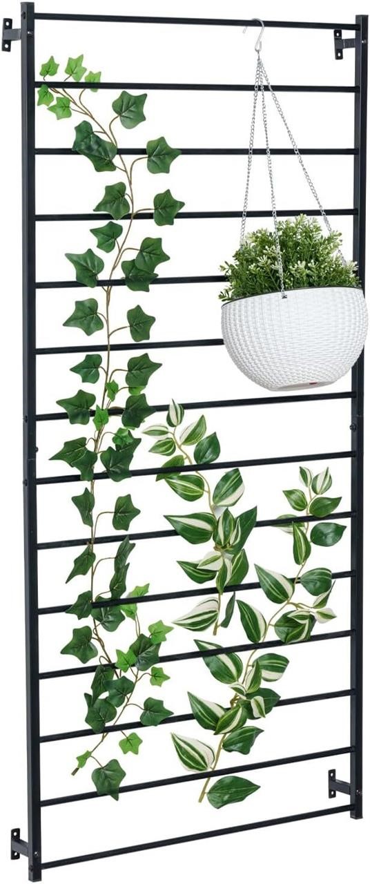 4' Black Wall Trellis for Plants