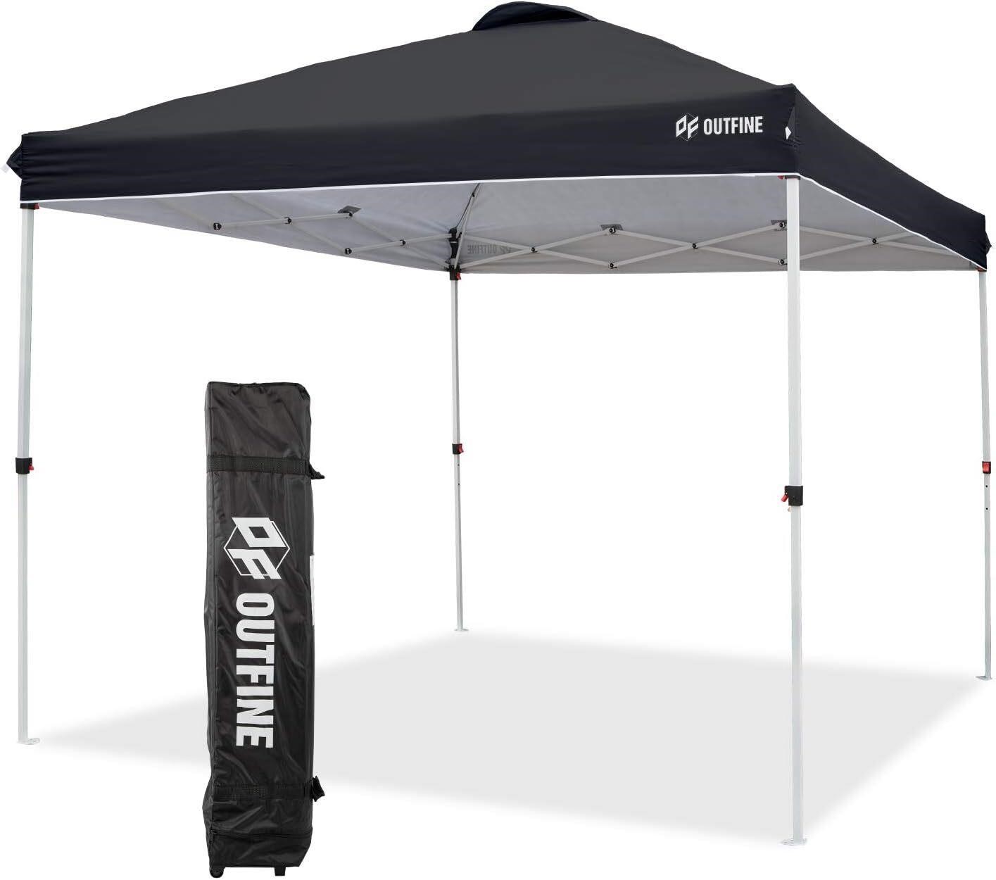 OUTFINE Pop-up Canopy 10x10  Black 10x10FT