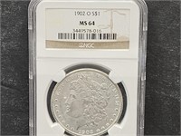 1902 O Morgan Silver Dollar MS 64