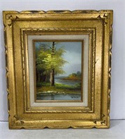 Tree In Lake Framed Picture