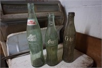 Set of Three Coke Bottles