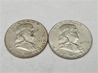 1953 D Ben Franklin Half Dollar Silver Coins