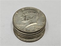 5-1968 Kennedy 40% Silver Half Dollars