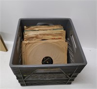 royal oak dairy crate full of 78's