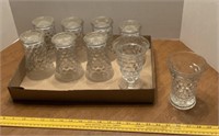 Fostoria? American Table Glasses 8 & 1 Footed