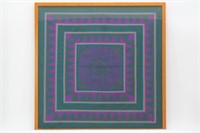 Embroidered Quilt Square in Frame
