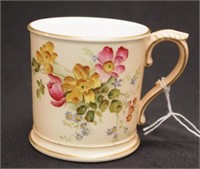 Royal Worcester blush ivory painted mug