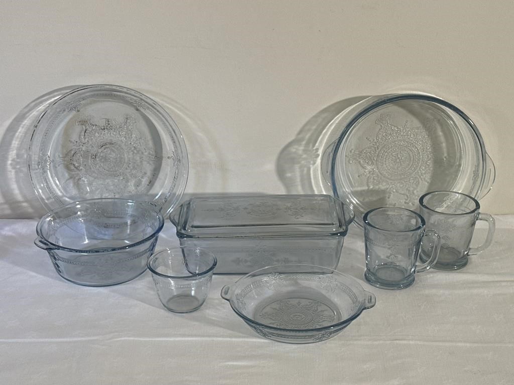 Vintage fire king glassware dishes