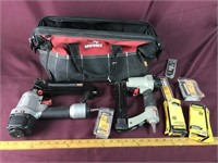 Husky Tool Bag With 2 Nail Guns And Nails