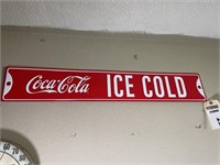 Coca-Cola Ice Cold decorator sign 36Wx6T SST