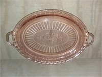 Pink Glass Platter
