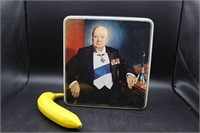 1960s Winston Churchill Collectible Biscuit Tin