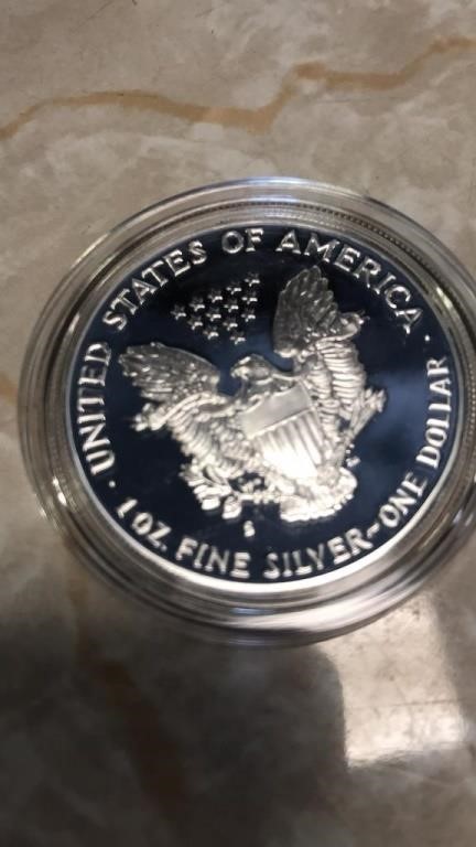 1991 silver American Eagle 1Oz coin