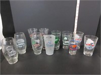 LOT OF OLD FOOTBALL GLASSES
