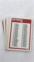 Large Lot Of 1989 Fleer Basketball Checklists
