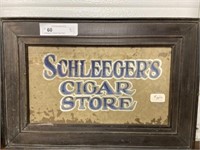Schleeger's Framed Cigar Store Advertisement
