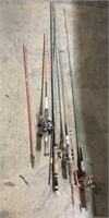 Fishing Rods & Reels. Fair Condition.