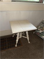 Antique painted white table with claw and ball