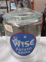 Wise Glass cracker jar w/ lid