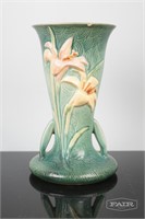 Large Roseville Pottery Vase, Zephyr Lilly Line