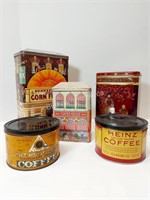 5 - COFFEE & CEREAL TINS