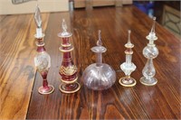 Egyptian Hand Blown Glass Perfume Bottles