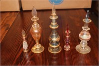 Egyptian Hand Blown Glass Perfume Bottles