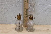 2 Miniature Oil Lamps