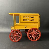 Vintage Style Decorative Fresh Bread Wood Wagon