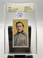 1909-11 PIEDMONT NEWT RANDALL GRADED ET7 CARD T206