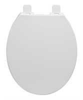 Project source plastic white round toilet seat
