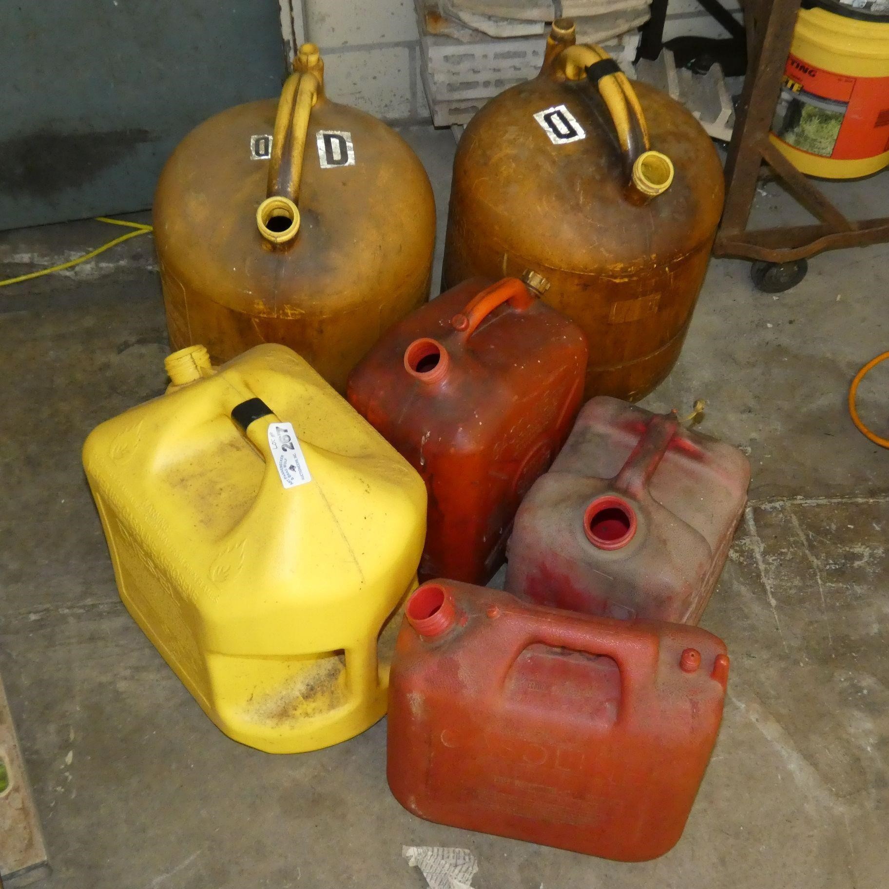 Lot of Gas Cans